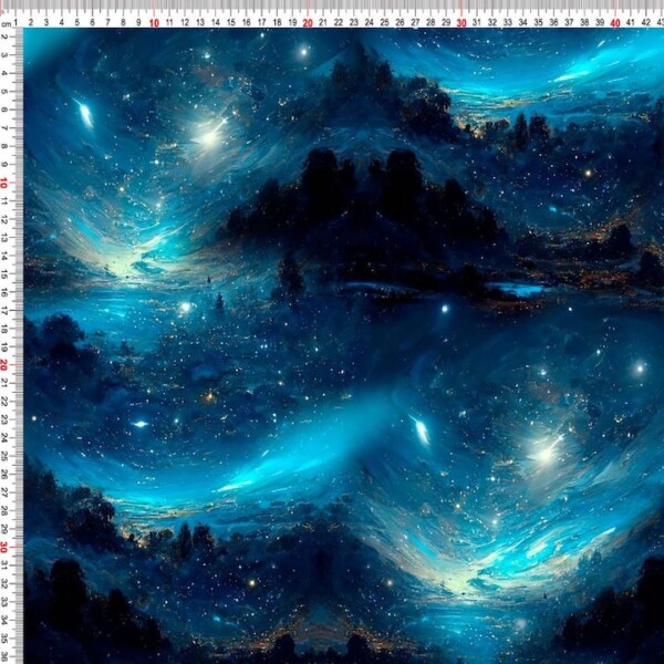 galaktika kosmos trikotaaz digital print